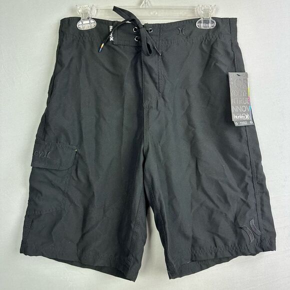 Hurley One & Only Board Shorts Men’s Size 30 Black 21" - Picture 1 of 8